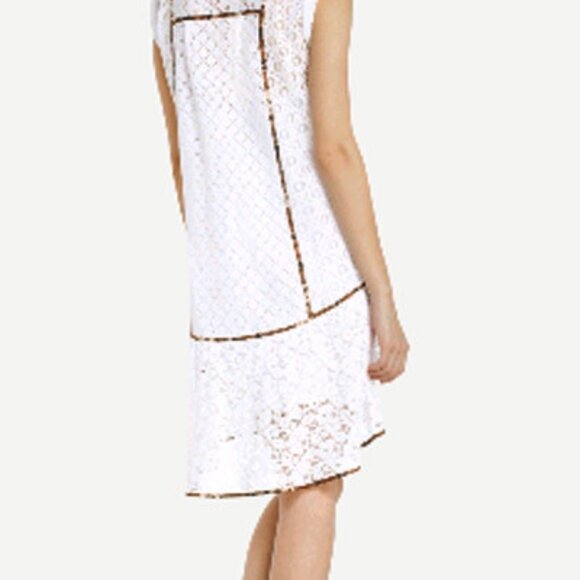BCBG MAX AZRIA WHITE LACE HARLOW SLEEVELESS DRESS VGZ6P883/M344 SIZE S - Picture 2 of 6